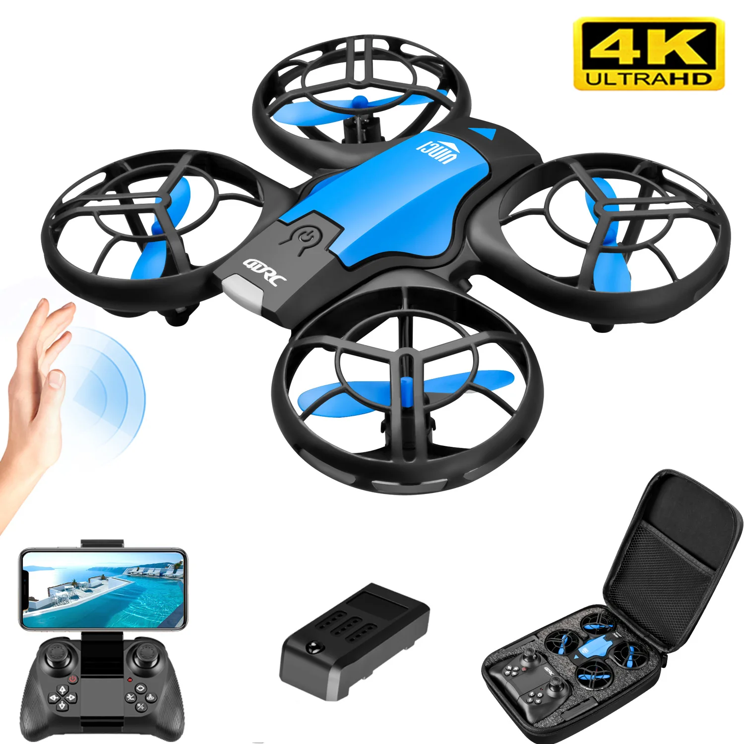 Drone Camera Hd - โดรน V8 รุ่นใหม่ขนาดเล็ก 4K ระดับมืออาชีพ กล้อง