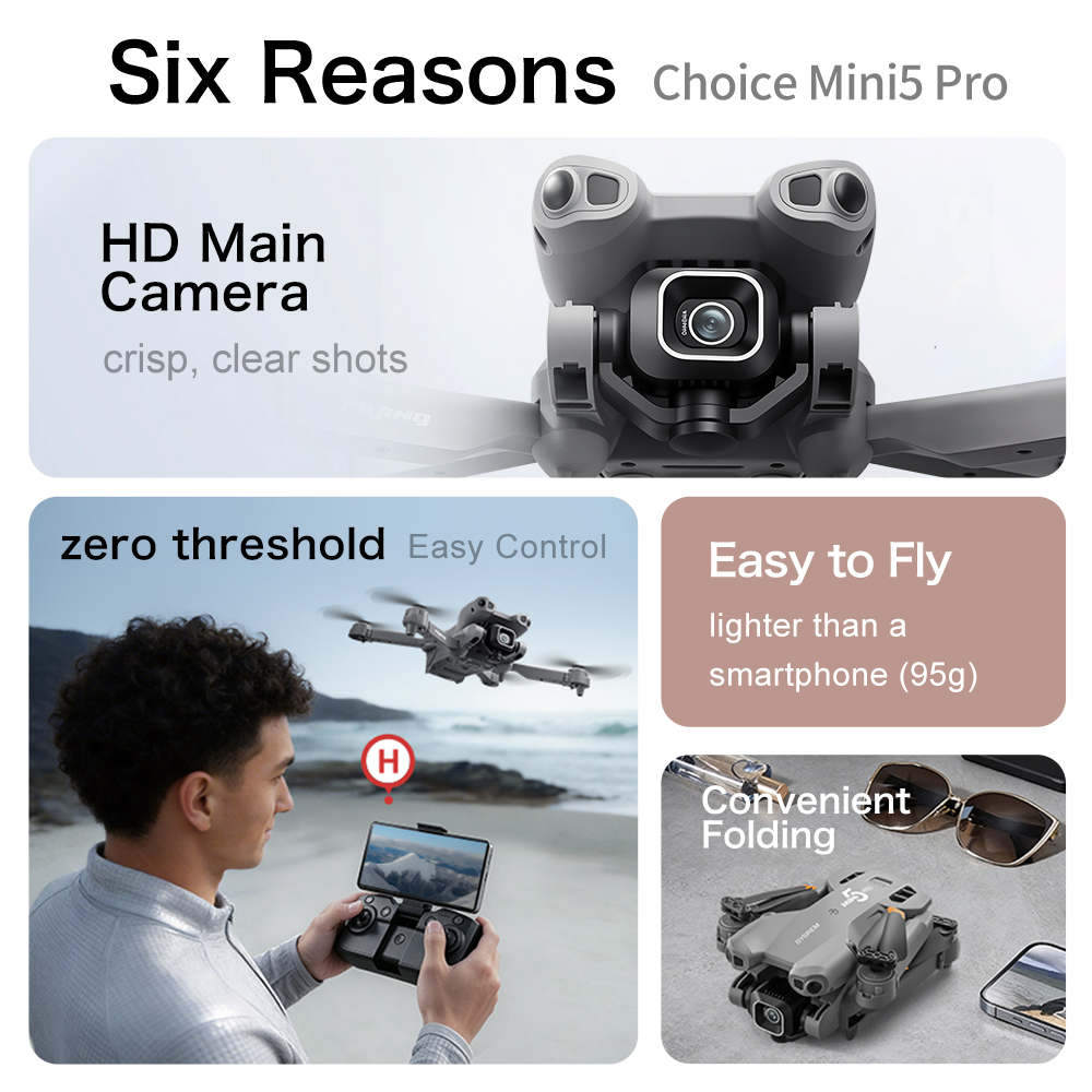 โดรนรุ่น Original Mini 5 กล้อง - Drone Camera Vlog บทวิจารณ์และราคา