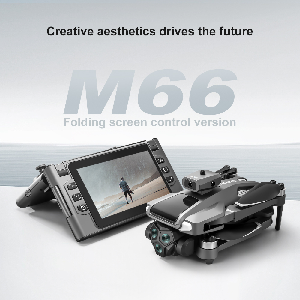 โดรนพับได้ M66 RC พร้อมหน้าจอพ - Drone Camera With Gimbal บทวิจารณ์และราคา