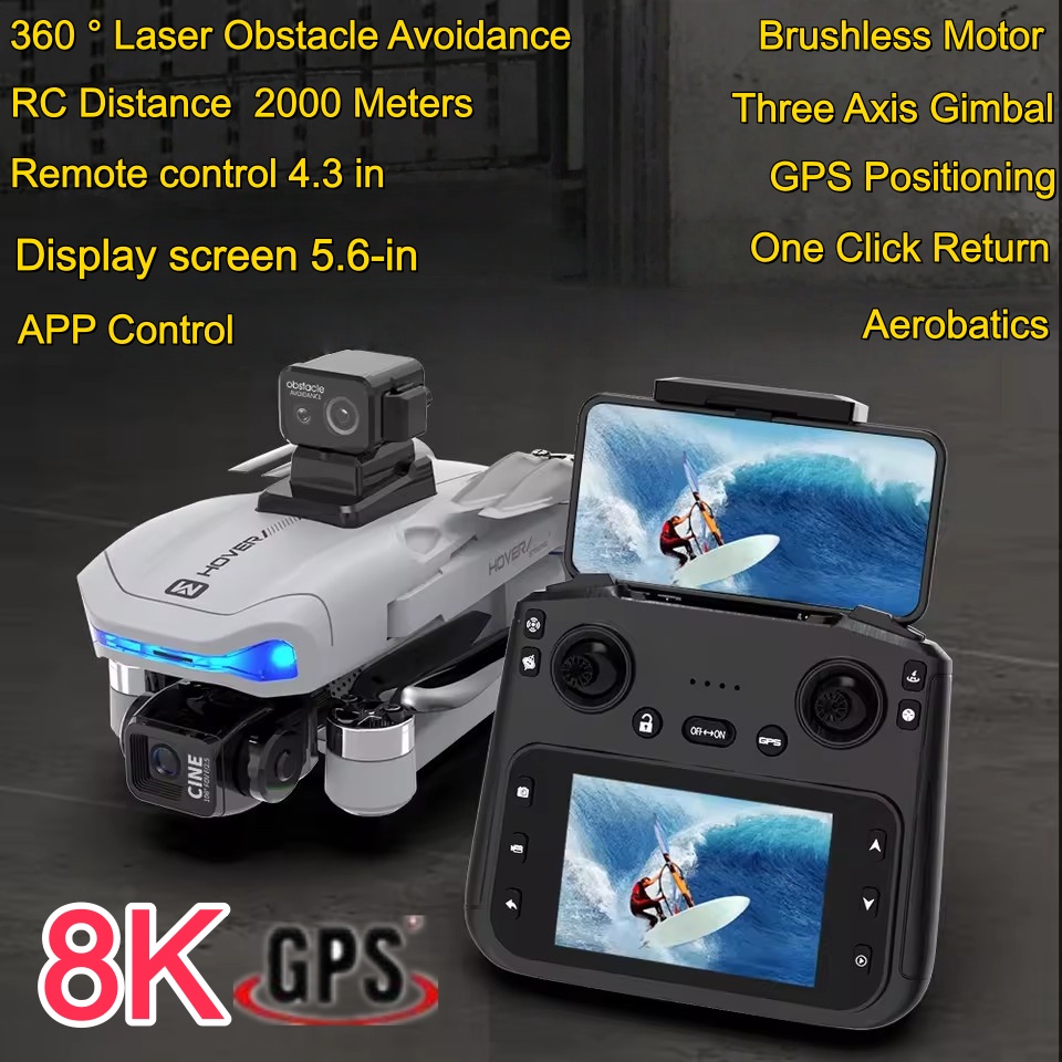 โดรน 2KM พร้อมกิมบอลสามแกน กล้ - Drone Camera With Gimbal บทวิจารณ์และราคา